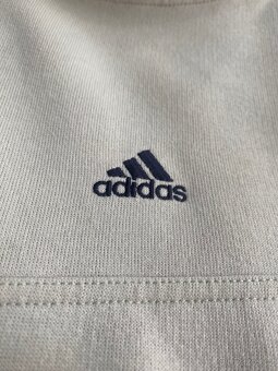 Adidas Vintage bílá mikina na zip (2003) - 5