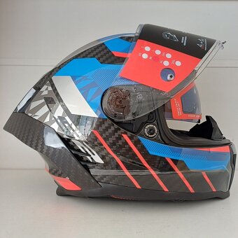 Silniční integrální přilba LS2 DRAGON TRAX Blue Red - 5