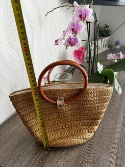 Slaměná kabelka do ruky - nová - 5