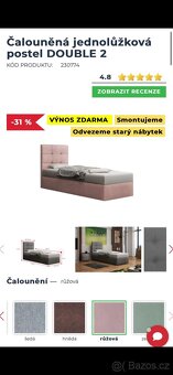 Prodam postel s matrací 2ks - 5