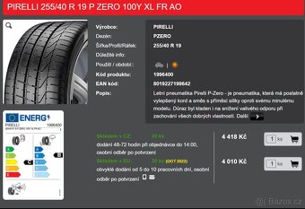 255/40 R19 Pirelli - 5