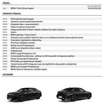 BMW 740d xDrive 5/2025 cerna CR 3500km - 5
