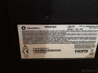 LED TV Gogen - 60cm, DVB-T2, USB, 2 x HDMI, záruka Datart - 5