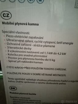 Mobilní plynová kamna - 5