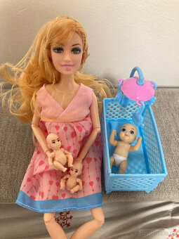 těhotná panenka barbie +ken+výbava - 5