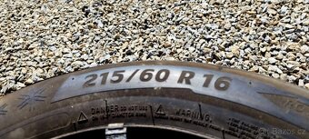 215/60 R16 zimní 5x112  sada plechových disků 4x5,2mm - 5