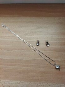 Sada šperků,náušnice a řetízek s přívěskem - 5