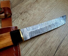 nový samurajský Damaškový nůž TANTO 27,5 cm + pouzdro - 5