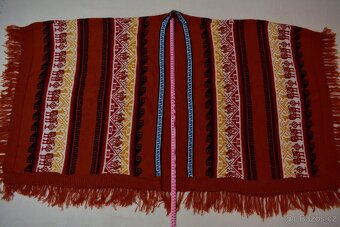 Pončo - Chile s vlnou alpaka - 5