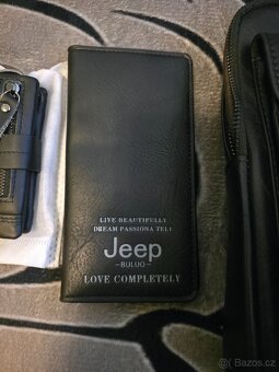 Jeep kožená taška přes rameno plus peněženka a dokladovka - 5