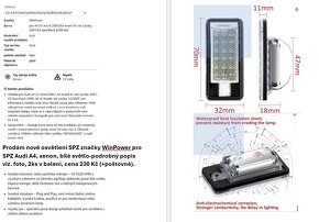 LED osvětlení SPZ - více druhů - 5