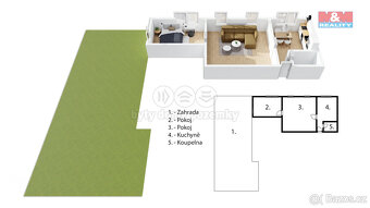 Prodej bytu 2+1 se zahradou, 53 m², Hlinsko, ul. Bezručova - 5