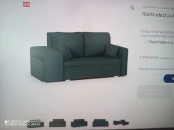 Skoro nepoužitá rozkládací sedačka - 5