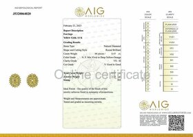 14K náušnice s diamanty 0,47ct - Certifikát AIG - 5