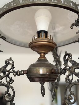 Elektrický zdobený lustr mosazný - 5