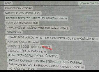 Průmyslový dvoukomorový vysavač. Nový - 5