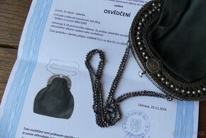 Starožitná viktoriánská kabelka, 19. st., stříbro - 5