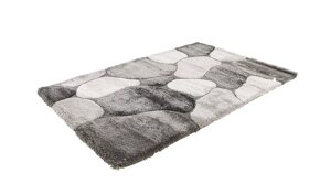 Koberec s vysokým vlasem, 133/190 cm, šedá - 5