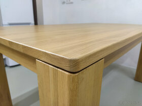 DUBOVÝ stůl celomasiv rozkládací 100x200+100cm Nový - 5