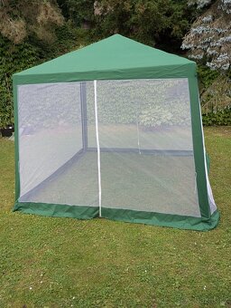 Zahradní altán s moskytiérou 3x3 m/2,4x2,4 m Zelený - 5