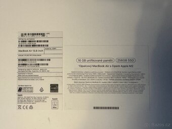 MacBook Air M2 13,6 16GB RAM 256GB Apple záruka do 12/2025 - 5