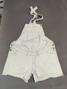 Těhotenské lacláčové kraťasy kalhoty lacláče riflové vel. 50 - 5