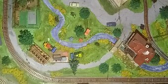 Modelová železnice N 1:160 panel 236x76cm s kolejivem Piko - 5