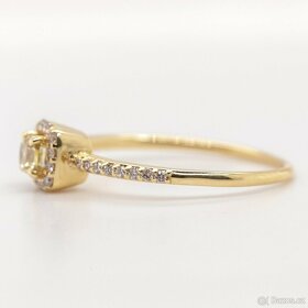 14K prsten s diamanty 0,45ct - certifikát AIG - 5