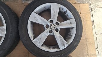 Alu kola Škoda 16" 5x100 letní pneu 215/45 R16 5-7mm Rapid - 5