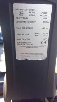 Paletový vozík LPE 200 - 5