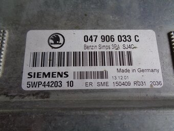 Škoda Fabia I 1.2i 1.4i 1.4MPi 1.9TDI řídící jednotky - 5