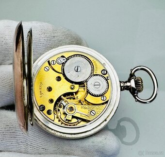 MIMOŘÁDNÉ CELO STŘÍBRNÉ KAPESNÍ HODINKY OMEGA V TOP STAVU – - 5