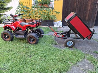 Dětská elektrická čtyřkolka 800W motor + výklopná vlečka. - 5