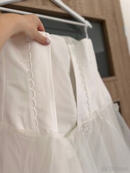 Č.008 Svatební šaty nové vel L-XL - 5