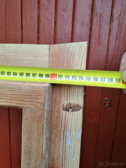 Dřevěné kastlové - špaletové okno 3ks - 5