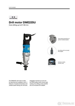 Jádrová ruční vrtačka Tyrolit DME22SU - 5