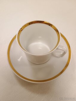 kávová souprava bílo-zlatá 11 ks - 5