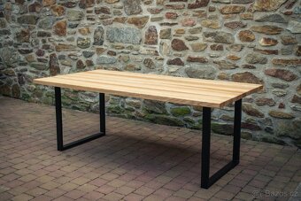 Masivní jidelní set z jasanu (1x stůl, 6x židle) - 5