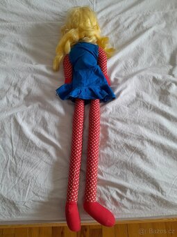 TEXTILNÍ PANENKA retro 70.léta délky  80 cm - 5