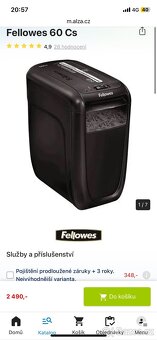 Skartovačka FELLOWES 60 Cs - 5