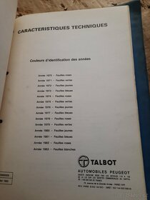 Simca Chrysler, Matra,Talbot katalógy - 5