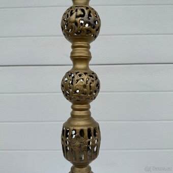 Velký mosazný zdobený svícen 65,5cm - 5