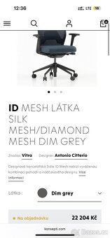 Kancelářská židle Vitra ID Mesh - jako nová - 5
