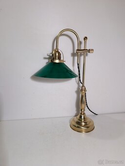 mosazná posuvná lampa, lampička, bankéřka, až 2 ks - 5