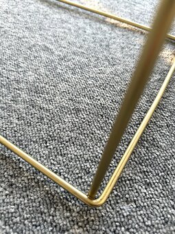 Kare Design Polar Skleněný stůl zlatý, jako nový - 5