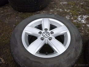 4x orig. alu vw (5x112) zimní pneu 195/65 r15 - 5