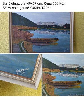 Staré obrazy .Ceny a rozměry viz fota. - 5