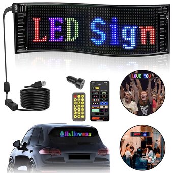 FLEXIBILNÍ REKLAMNÍ LED PANEL PÁS FULL COLOR 60x12cm na 5V - 5
