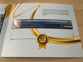 Nejdelší poštovní známka na světě 184mm v dárkových deskách - 5