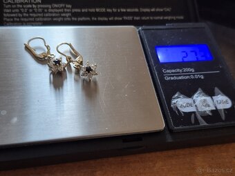 Náušnice 14k safírové luxusní - 5